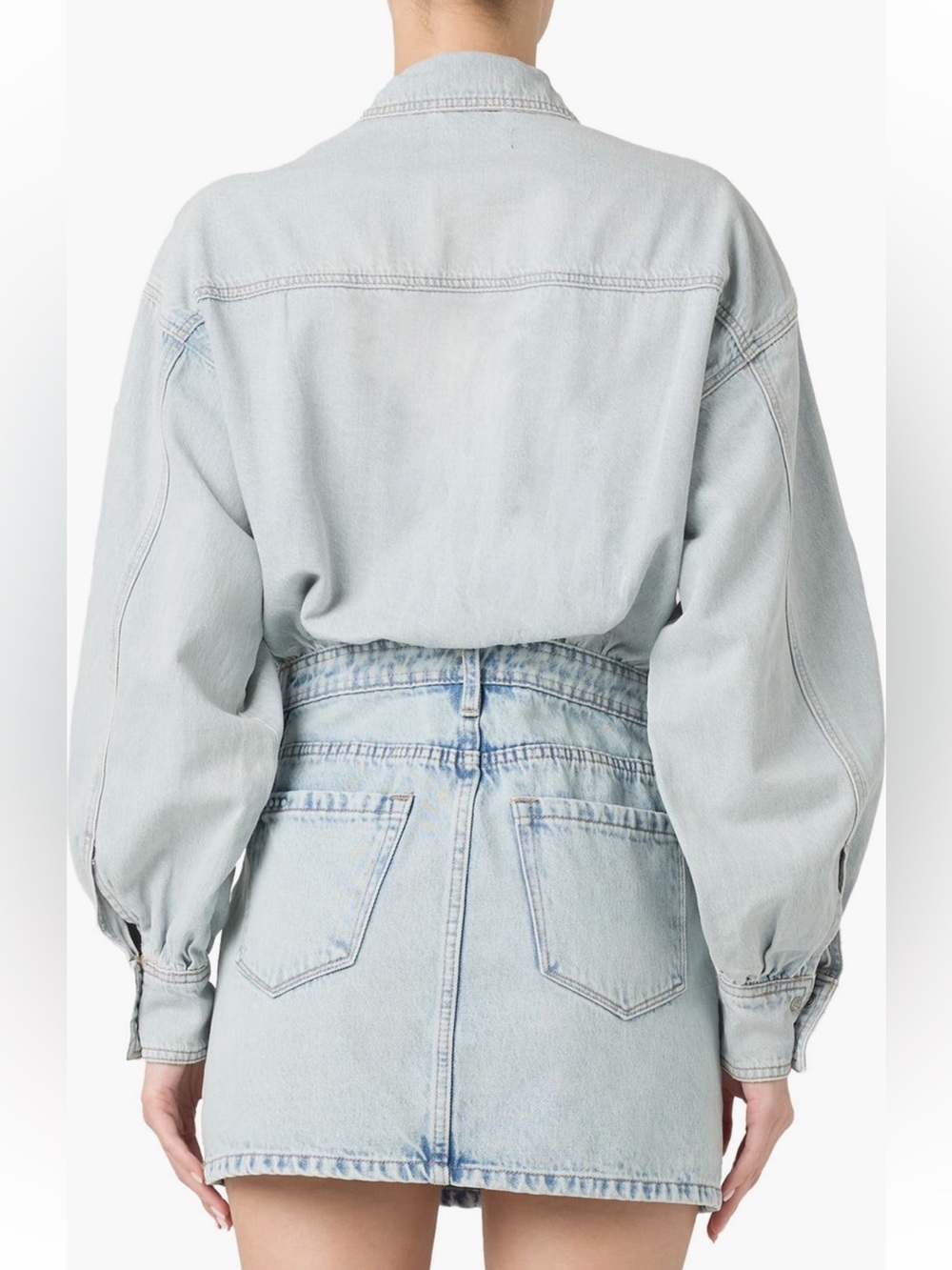 Blank NYC Long Sleeve Denim Midi Dress - Picture 3 of 6